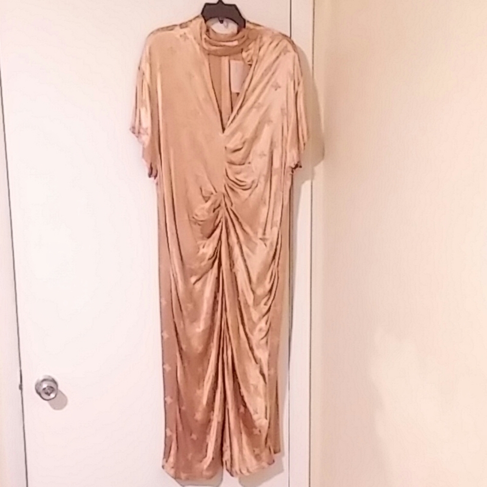 ASOS WHITE Muted Peach Dress Midi sz US 12